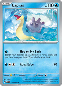 Lapras 131/165 - Uncommon - Reverse Holo - Español-Kantocards