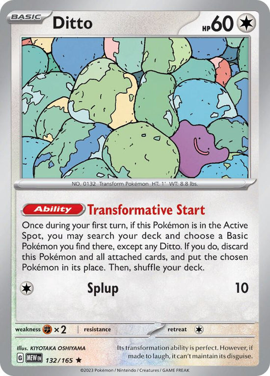 Ditto  132/165 - Rare - Holo - Español