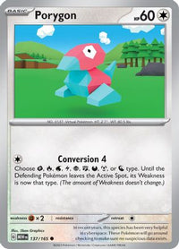 Porygon 137/165 - Common-Kantocards