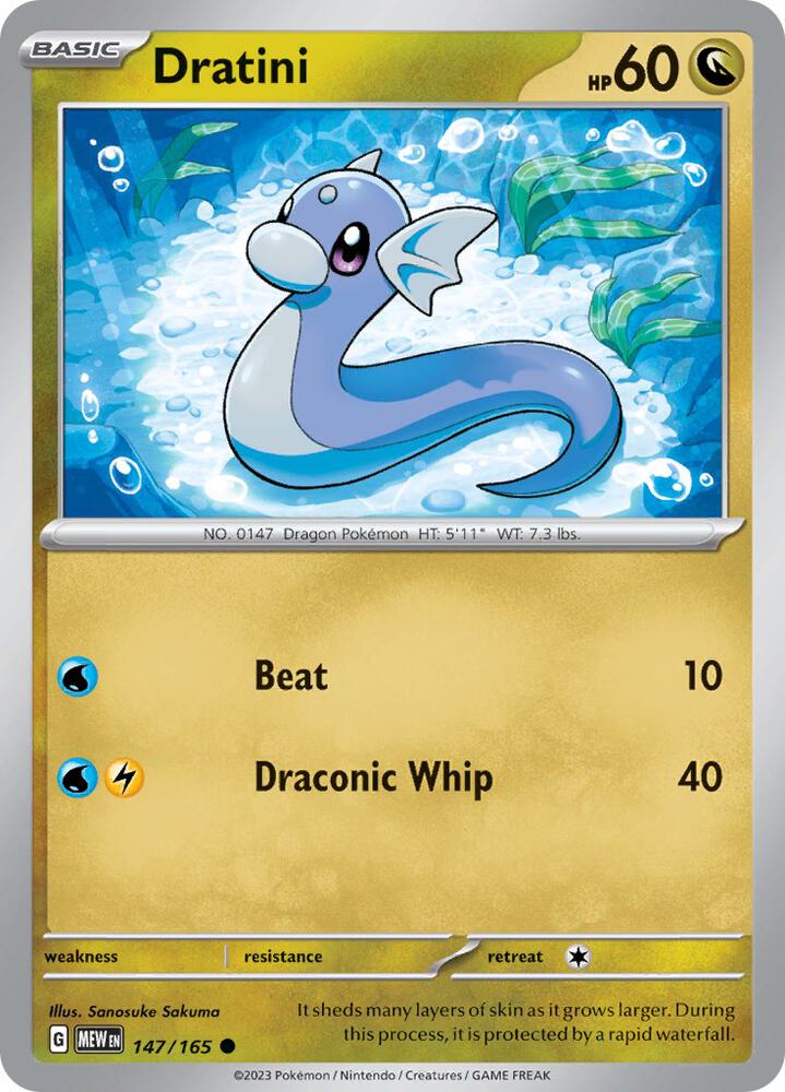 Dratini  147/165 - Common - Reverse Holo - Español