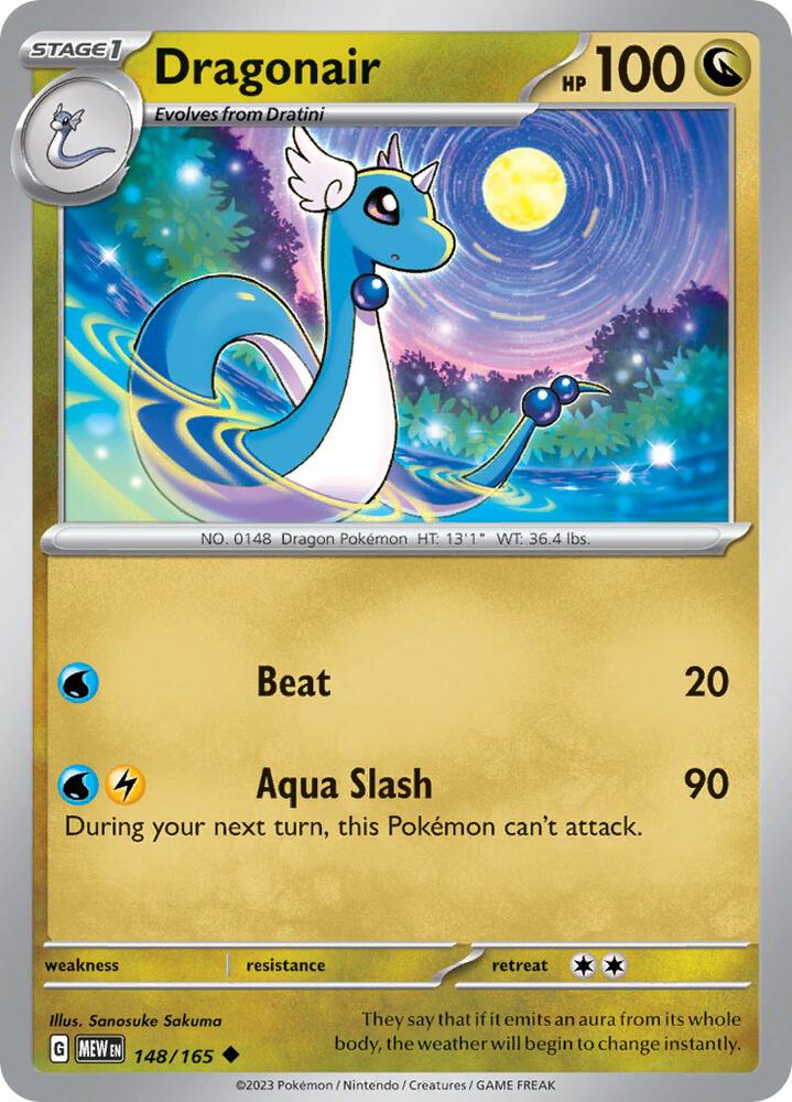 Dragonair 148/165 - Uncommon - Reverse Holo - Español