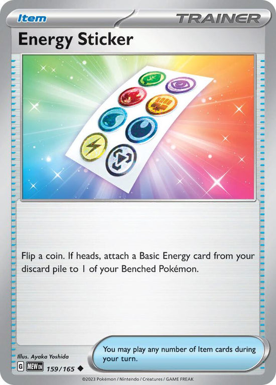 Energy Sticker  159/165 - Uncommon - Reverse Holo - Español