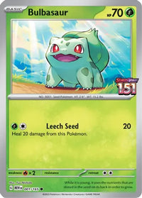 Bulbasaur 001/165 - Reverse Holo - (BEST BUY EXCLUSIVE)-Kantocards