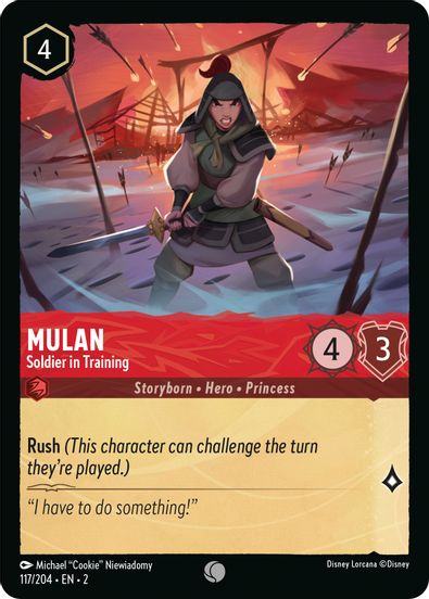Mulan - Soldier in Training  117/204 - Common - Cold Foil
