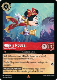 Minnie Mouse - Wide-Eyed Diver 114/204 - Rare - Cold Foil-Kantocards