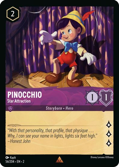 Pinocchio - Star Attraction  56/204 - Rare