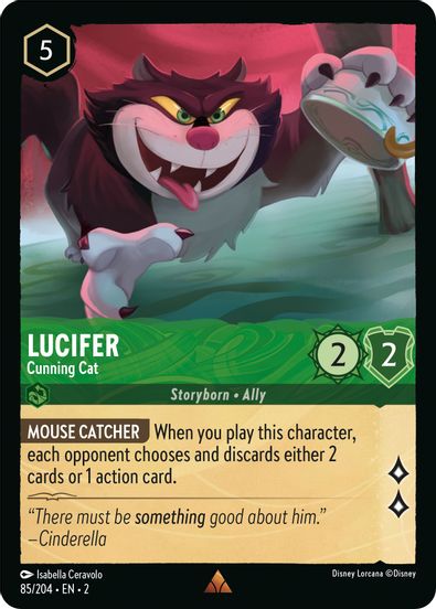 Lucifer - Cunning Cat  85/204 - Rare - Cold Foil