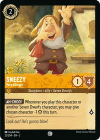 Sneezy - Very Allergic 22/204 - Common - Cold Foil-Kantocards
