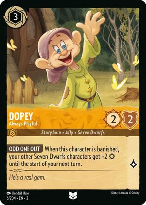 Dopey - Always Playful  6/204 - Uncommon - Cold Foil
