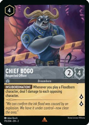 Chief Bogo - Respected Officer  175/204 - Rare