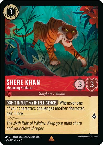 Shere Khan - Menacing Predator 126/204 - Rare - Cold Foil-Kantocards