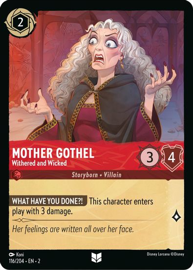 Mother Gothel - Withered and Wicked  116/204 - Uncommon