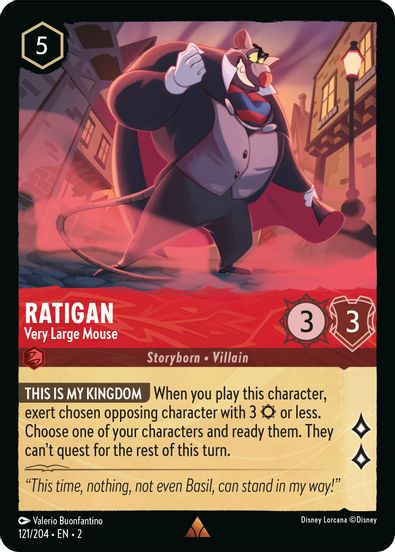 Ratigan - Very Large Mouse 121/204 - Rare - Cold Foil-Kantocards