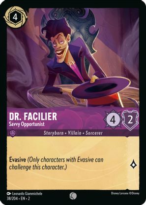 Dr. Facilier - Savvy Opportunist  38/204 - Common - Cold Foil