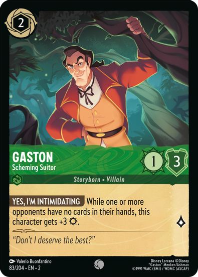 Gaston - Scheming Suitor  83/204 - Common - Cold Foil