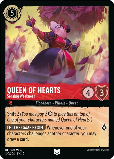 Queen of Hearts - Sensing Weakness 120/204 - Uncommon - Cold Foil-Kantocards