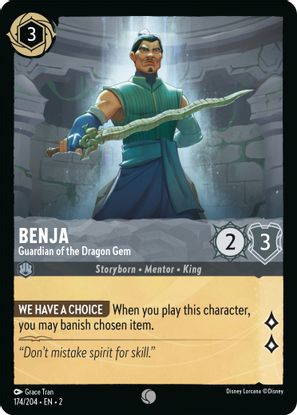 Benja - Guardian of the Dragon Gem  174/204 - Common - Cold Foil