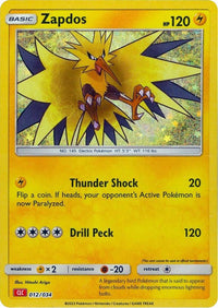 Zapdos 012/034 - Cosmos Holo