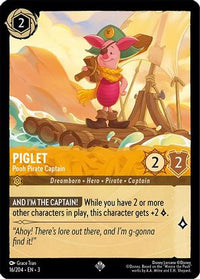 Piglet - Pooh Pirate Captain 16/204 - Super Rare-Kantocards