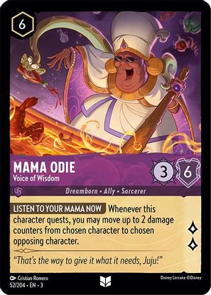 Mama Odie - Voice of Wisdom 52/204 - Uncommon - Cold Foil-Kantocards