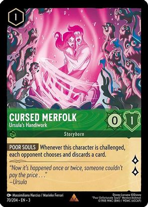 Cursed Merfolk - Ursula's Handiwork  70/204 - Rare - Cold Foil