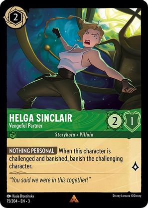 Helga Sinclair - Vengeful Partner 75/204 - Rare - Cold Foil-Kantocards