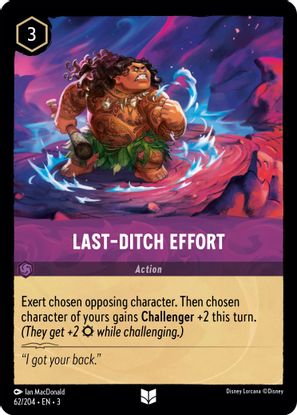Last-Ditch Effort 62/204 - Uncommon - Cold Foil-Kantocards