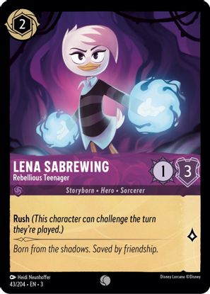 Lena Sabrewing - Rebellious Teenager 43/204 - Common-Kantocards