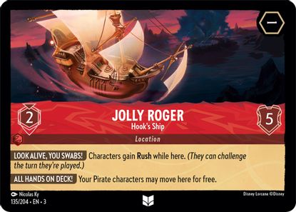 Jolly Roger - Hook's Ship 135/204 - Uncommon - Cold Foil-Kantocards