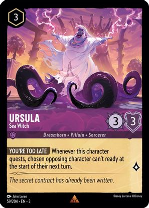 Ursula - Sea Witch 59/204 - Rare - Cold Foil-Kantocards