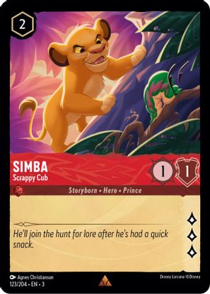 Simba - Scrappy Cub 123/204 - Rare - Cold Foil-Kantocards