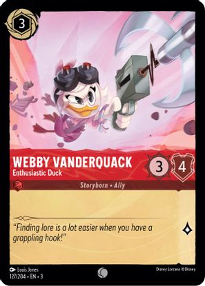 Webby Vanderquack - Enthusiastic Duck 127/204 - Common - Cold Foil-Kantocards