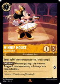 Minnie Mouse - Musical Artist 9/204 - Rare - Cold Foil-Kantocards
