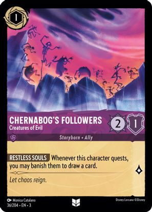Chernabog's Followers - Creatures of Evil  36/204 - Uncommon