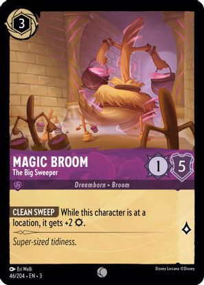 Magic Broom - The Big Sweeper  46/204 - Common - Cold Foil
