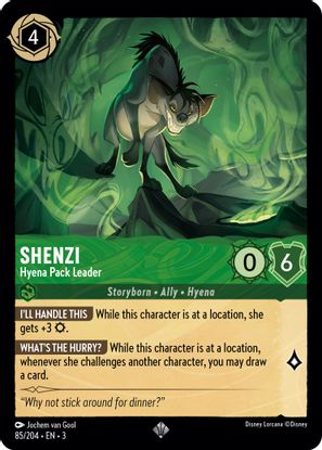 Shenzi - Hyena Pack Leader 85/204 - Super Rare-Kantocards