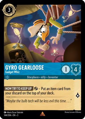 Gyro Gearloose - Gadget Whiz 144/204 - Rare-Kantocards