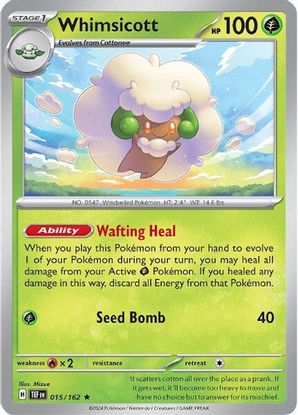 Whimsicott  015/162 - Rare - Holo
