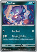 Sableye 107/162 - Uncommon-Kantocards