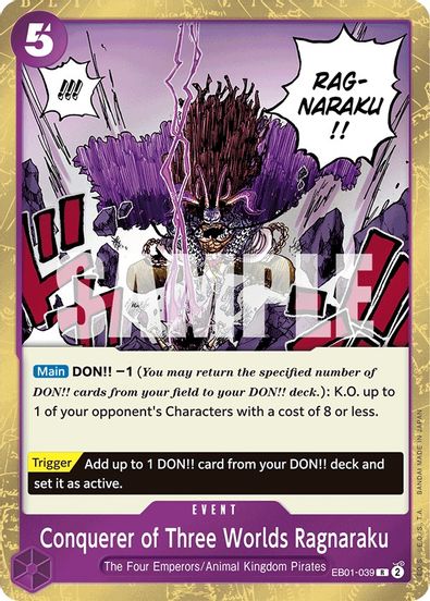 Conquerer of Three Worlds Ragnaraku  EB01-039 - Rare