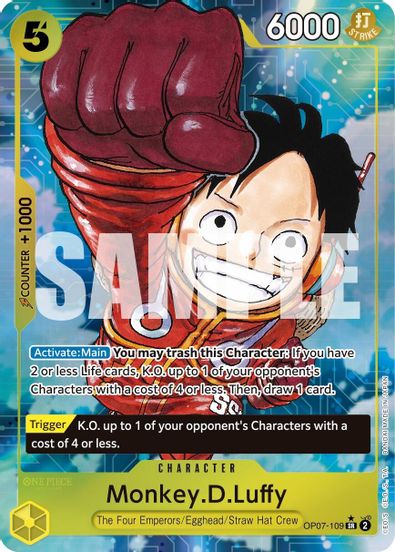Monkey.D.Luffy (Parallel)  OP07-109 - Super Rare