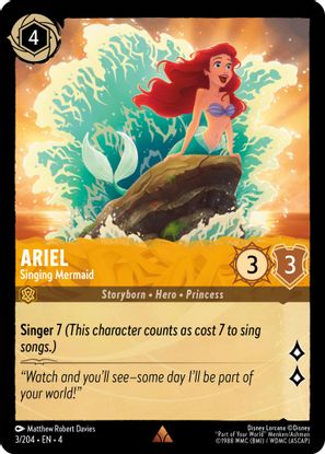 Ariel - Singing Mermaid  3/204 - Rare