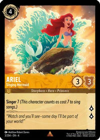 Ariel - Singing Mermaid 3/204 - Rare - Cold Foil-Kantocards