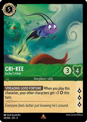 Cri-Kee - Lucky Cricket  69/204 - Rare - Cold Foil