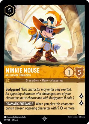 Minnie Mouse - Musketeer Champion  17/204 - Super Rare