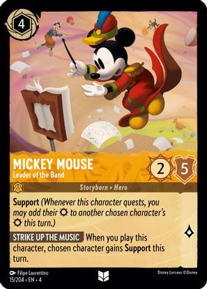 Mickey Mouse - Leader of the Band  15/204 - Uncommon - Cold Foil