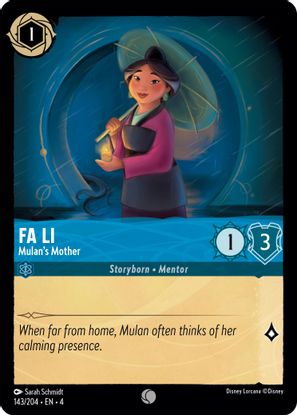 Fa Li - Mulan's Mother  143/204 - Common - Cold Foil