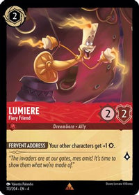 Lumiere - Fiery Friend 113/204 - Rare - Cold Foil-Kantocards