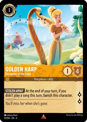Golden Harp - Enchanter of the Land 11/204 - Rare - Cold Foil-Kantocards