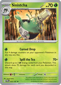 Sinistcha 022/167 - Rare - Holo-Kantocards